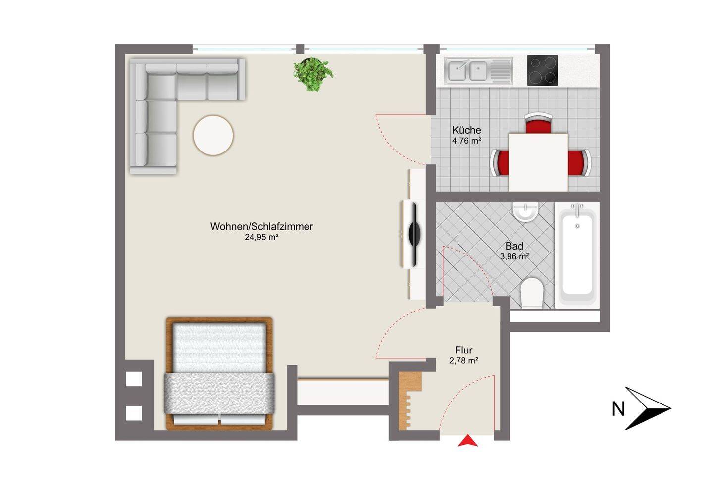 Vermietetes Apartment mit zuverlässiger Mietpartei – München – Vorschaubild 8