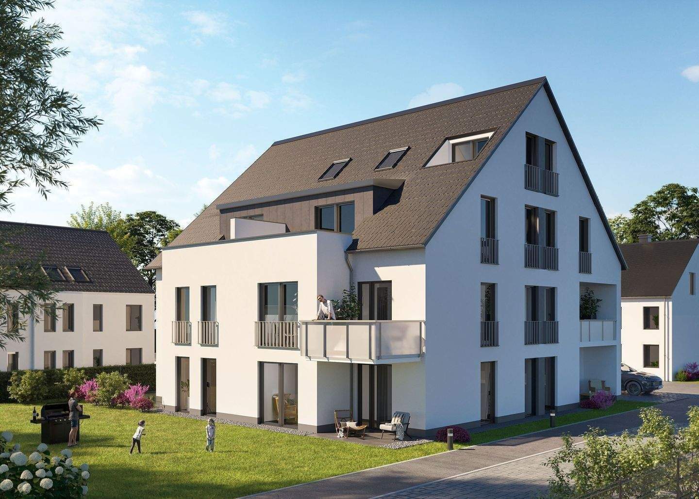 Wohlfühl(t)raum = Neubau-Eigentumswohnung im 1.OG mit Süd-Loggia und Aufzug