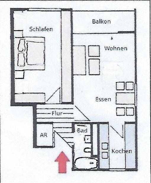 Super geschnittene 2 ZW mit Loggia und Einbauküche – Nürnberg – Vorschaubild 2