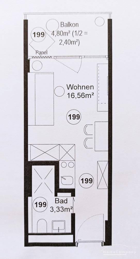 5 Monate anmietbar! Modernes 1-Zimmer-Apartment im StudioMuc