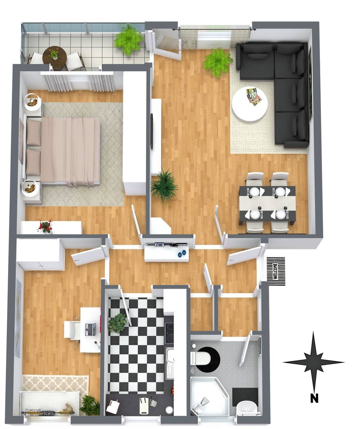 Gut angebunden - Ihre neue Wohnung im schönen Jenfeld – 22043 Hamburg – Bild 1 von 9