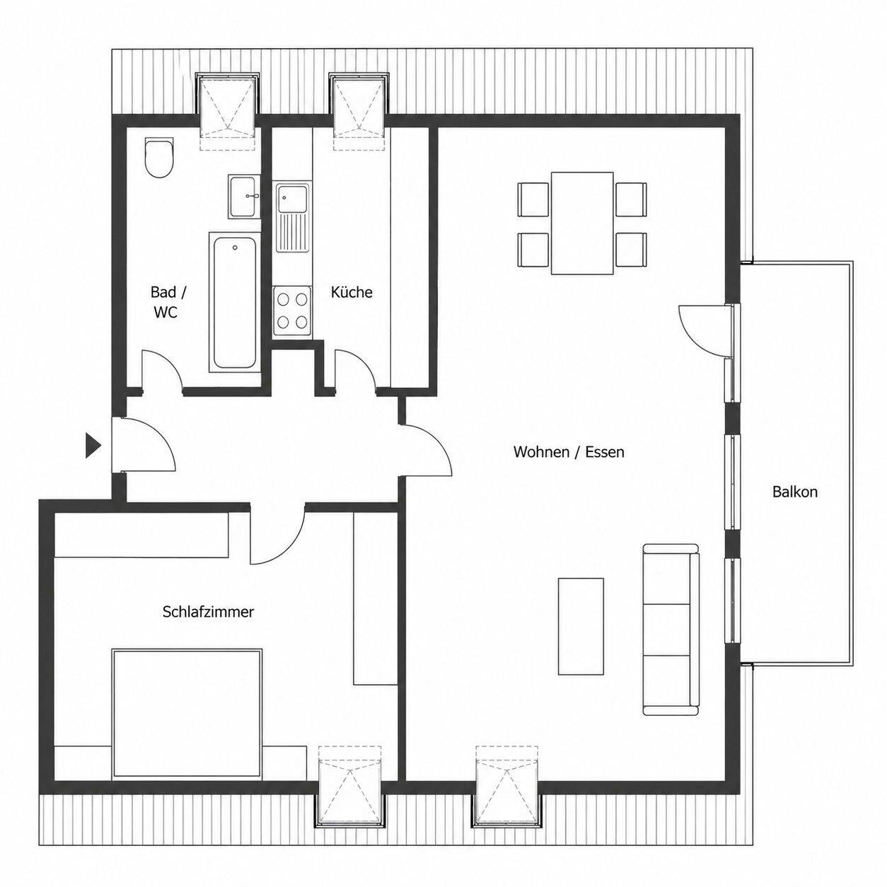 Charmante DG-Wohnung mit EBK und Balkon in S-Büsnau – Stuttgart – Vorschaubild 9
