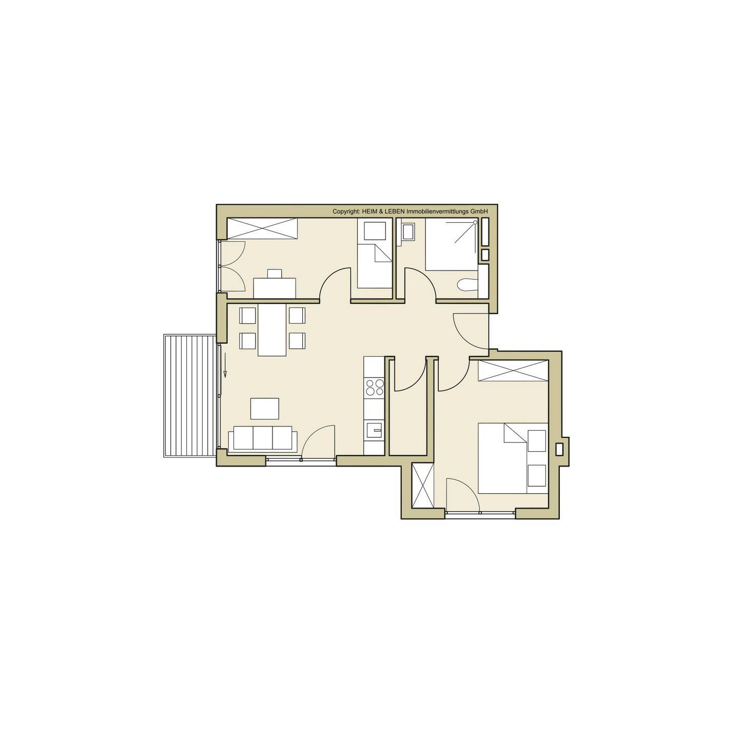 Whg 7 - Wohnensemble "Schönauer Weg" - 3 Zimmer-Balkonwohnung – München – Vorschaubild 5