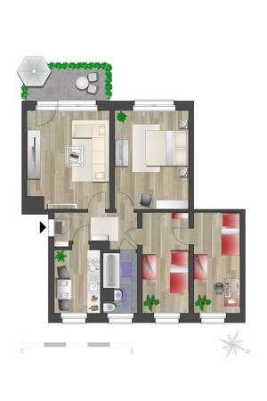 NEU sanierte 4-Raum-Wohnung mit Balkon in attraktiver Wohnlage – 9114 Chemnitz – Vorschaubild 5