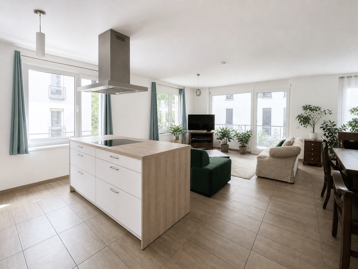 Moderne 3-Zimmer-Wohnung mit Balkon, EBK & Fußbodenheizung – 1097 Dresden – Bild 1 von 9