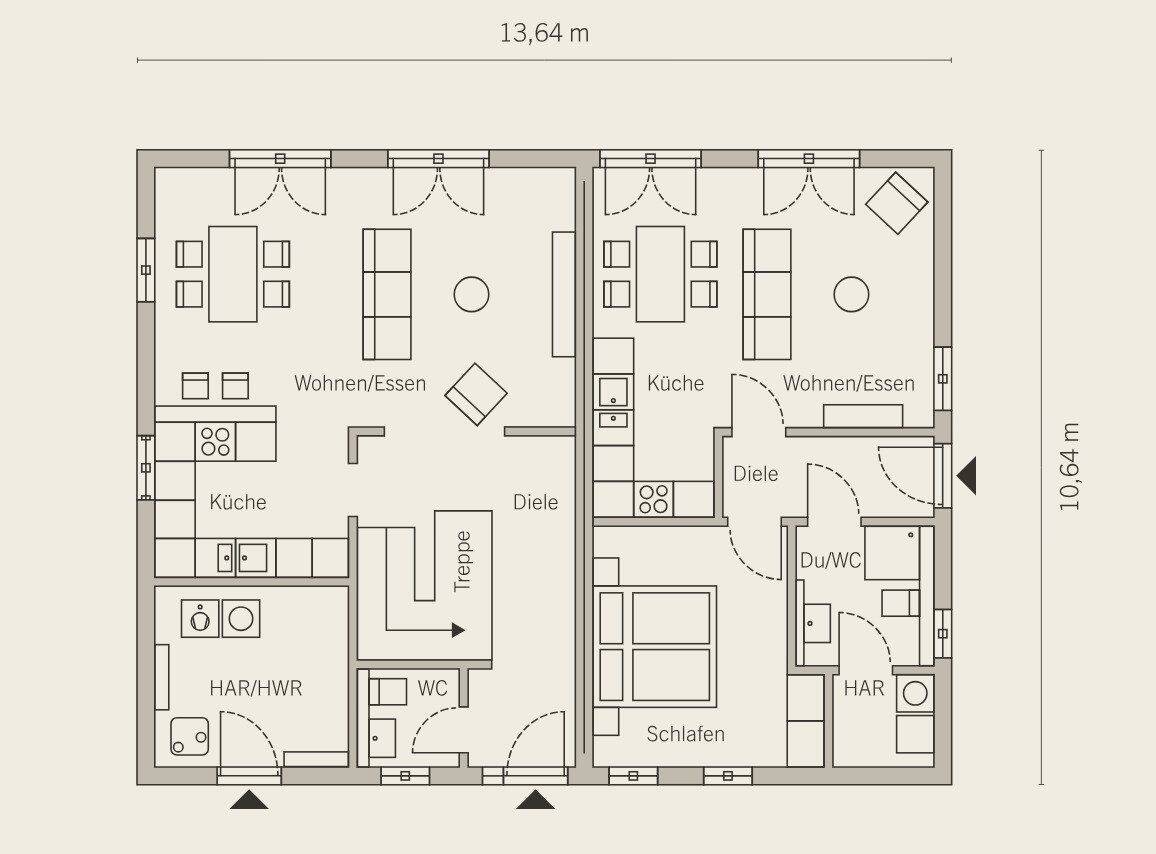 Individuelles 2 Generationen Zweifamilienhaus im großen Ziel zum Kauf - Zwei Wohneinheiten ein Haus - ZweiRaum 09 – Wuppertal – Vorschaubild 2