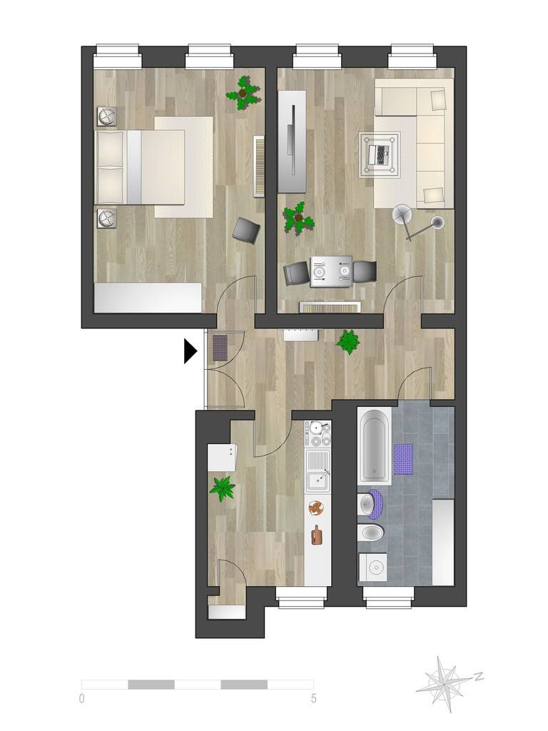 Großzügige 2-Raum-Wohnung mit Altbauflair – Chemnitz – Vorschaubild 7