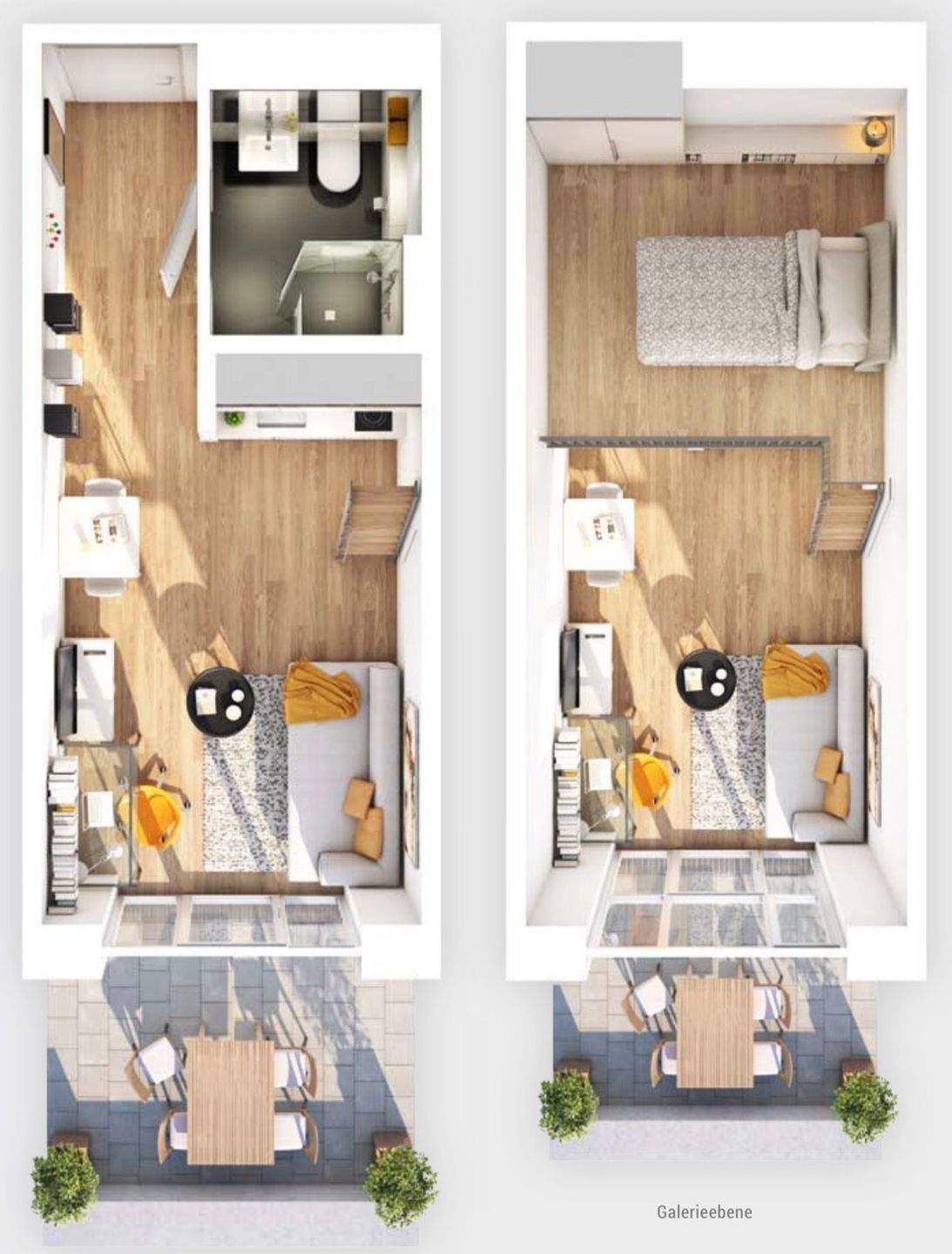 „studiosus5“ - 1,5 Zi.-Galerie-Apartment mit Balkon und Traumblick für Studenten – Augsburg – Vorschaubild 2