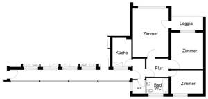 3 Zimmer Wohnung mit EBK!