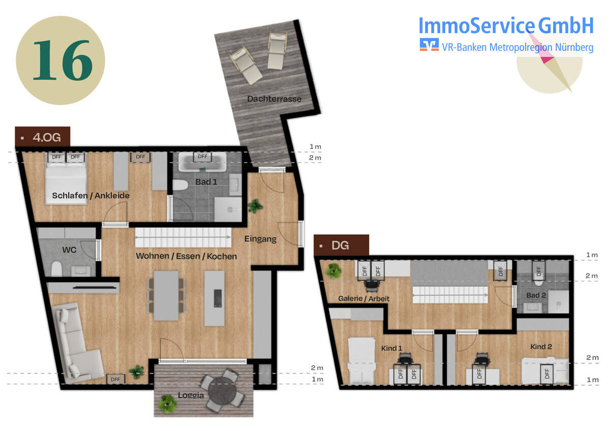 4,5-Zi.-Maisonette im Stadtteil St. Johannis. / Baubeginn erfolgt und bereits über 60% verkauft! – Nürnberg – Vorschaubild 2