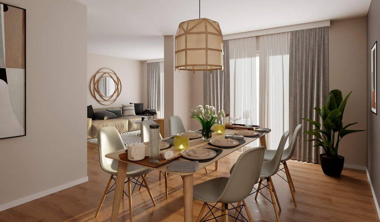 Barrierefreie Familienwohnung mit zwei modernen Bädern und Loggia