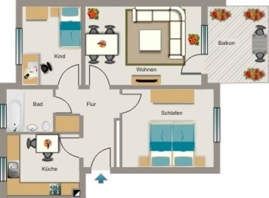 Demnächst frei! 3-Zimmer-Wohnung in Krefeld Gartenstadt – Krefeld – Vorschaubild 2