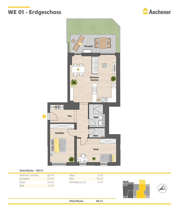 Erdgeschosswohnung in 50825 Köln mit 88 m² kaufen