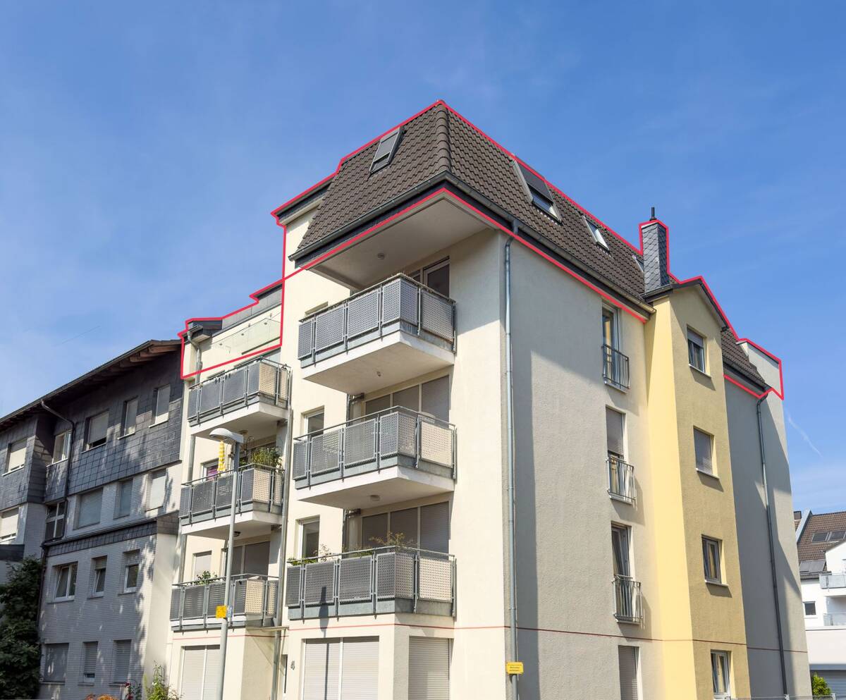 Penthouse in Opladen: 113 m² mit Weitblick, Aufzug & Garage – 51379 Leverkusen – Bild 1 von 9