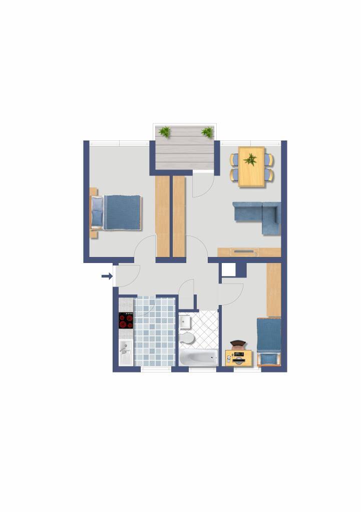 Solide Kapitalanlage - Schöne 3-Zimmer-WHG mit Balkon im Grünen – Essen – Vorschaubild 6