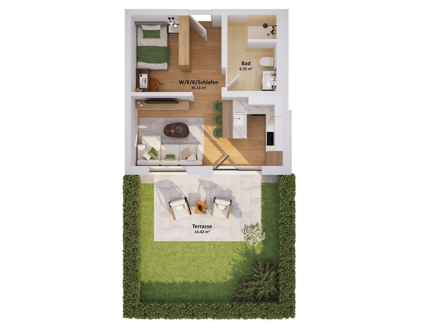 Elegante 2-Zimmer-Wohnung im modernen Neubau - top Ausstattung & nachhaltige Energietechnik – München – Vorschaubild 5