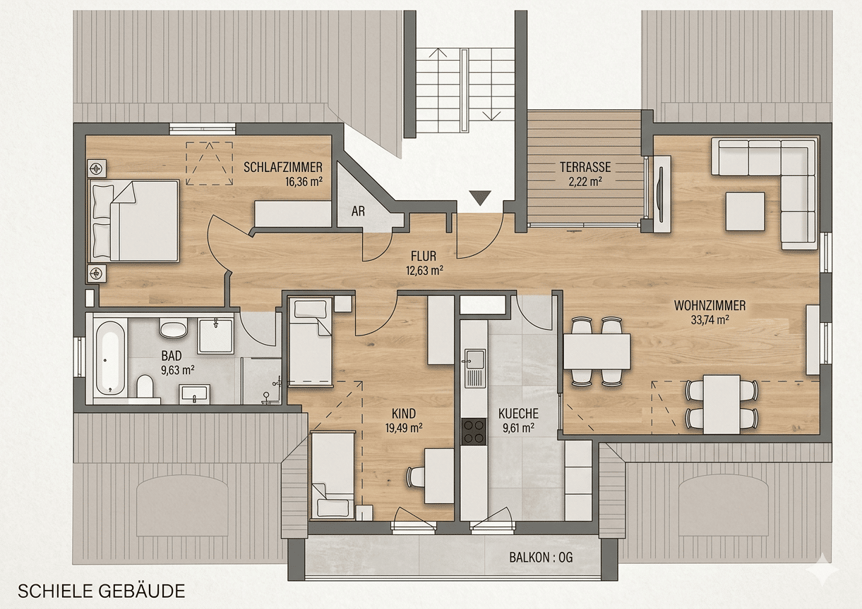 NIBELUNGEN-JUWEL: 33M² WOHNZIMMER, KLIMA-OPTION & QUERLÜFTUNG – PROVISIONSFREI!