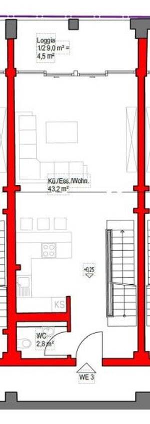 Maisonettewohnung direkt an den Pegnitzwiesen - 3 Zimmer - 2 hochwertige Bäder -Einbauküche – 90762 Fürth – Vorschaubild 3