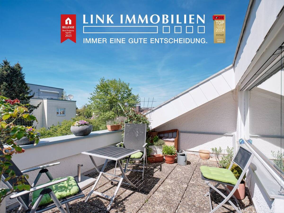 Charmante 3,5-Zimmer DG-Maisonette mit Loggia – 70599 Stuttgart – Bild 1 von 9