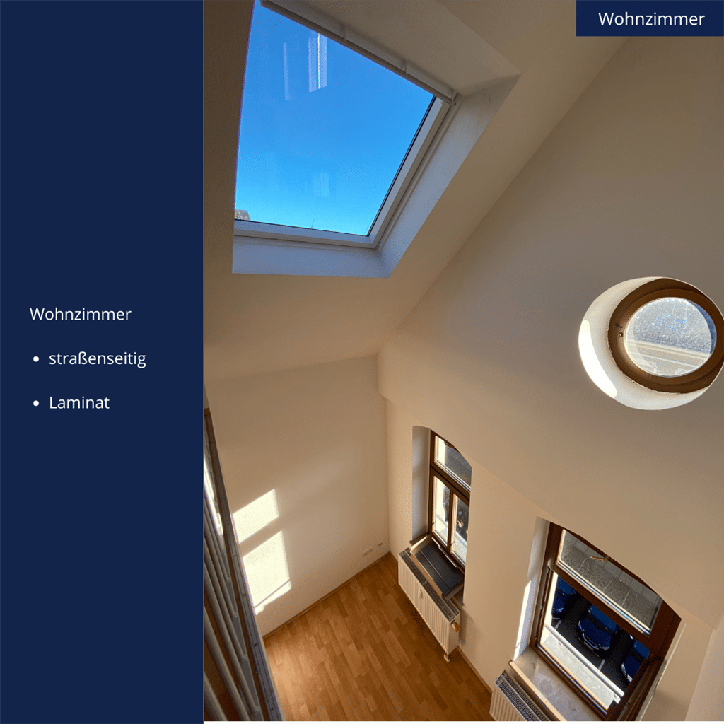 Wunderschöne 97,00 m² Maisonette-Wohnung im Dachgeschoss mit Balkon – Chemnitz – Vorschaubild 6