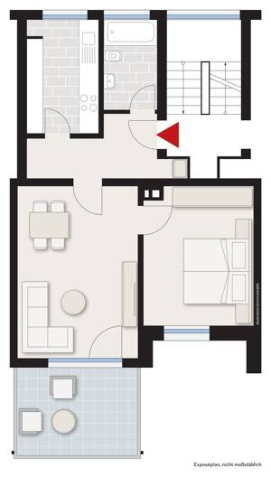 Stuttgart-Steckfeld, attraktive 2-Zimmer Wohnung – 70599 Stuttgart – Vorschaubild 2
