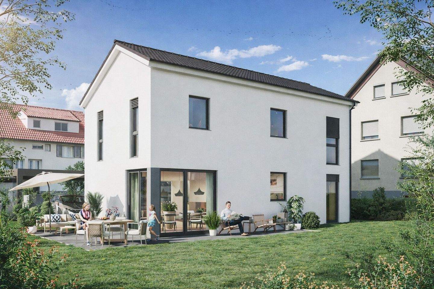 Neubau-Einfamilienhaus Freistehend in Top Lage von Ohmenhausen. Schlüsselfertig.