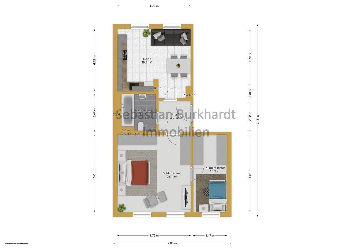 Attraktive 2-Raum-Wohnung nahe Fachhochschule Erfurt - ideal für Kapitalanleger – Erfurt – Bild 1 von 9