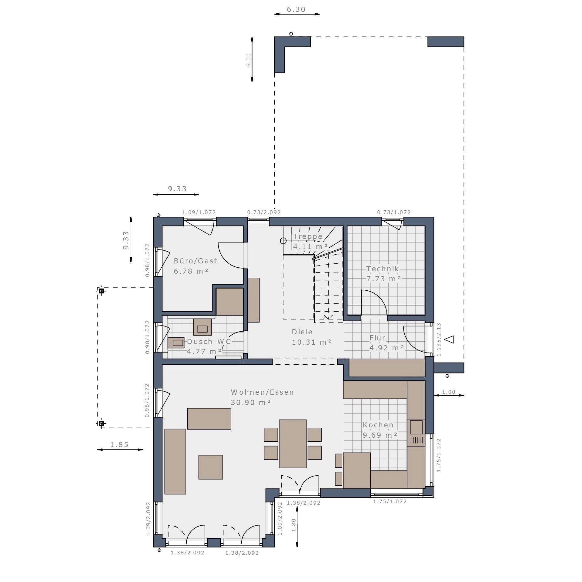 energieeffizienter Neubau KfW mit 4 Zimmer und Grundstück in der Nähe von Bamberg – Buttenheim – Vorschaubild 5