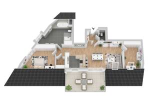 Penthouse-Feeling in Amelsbüren: Moderne DG-Wohnung mit riesiger Sonnen-Loggia