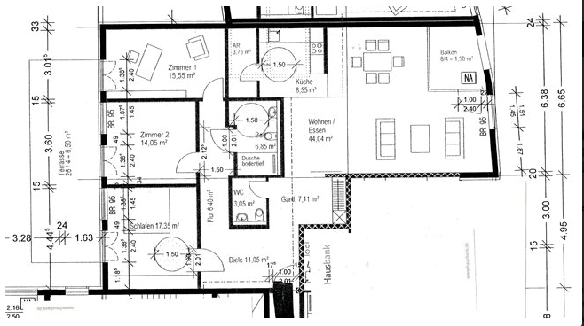 Wohnen in Stadtfeld, große helle 4-Raum-Wohnung mit Abstellraum, Gäste WC und Balkon. – Magdeburg – Vorschaubild 3