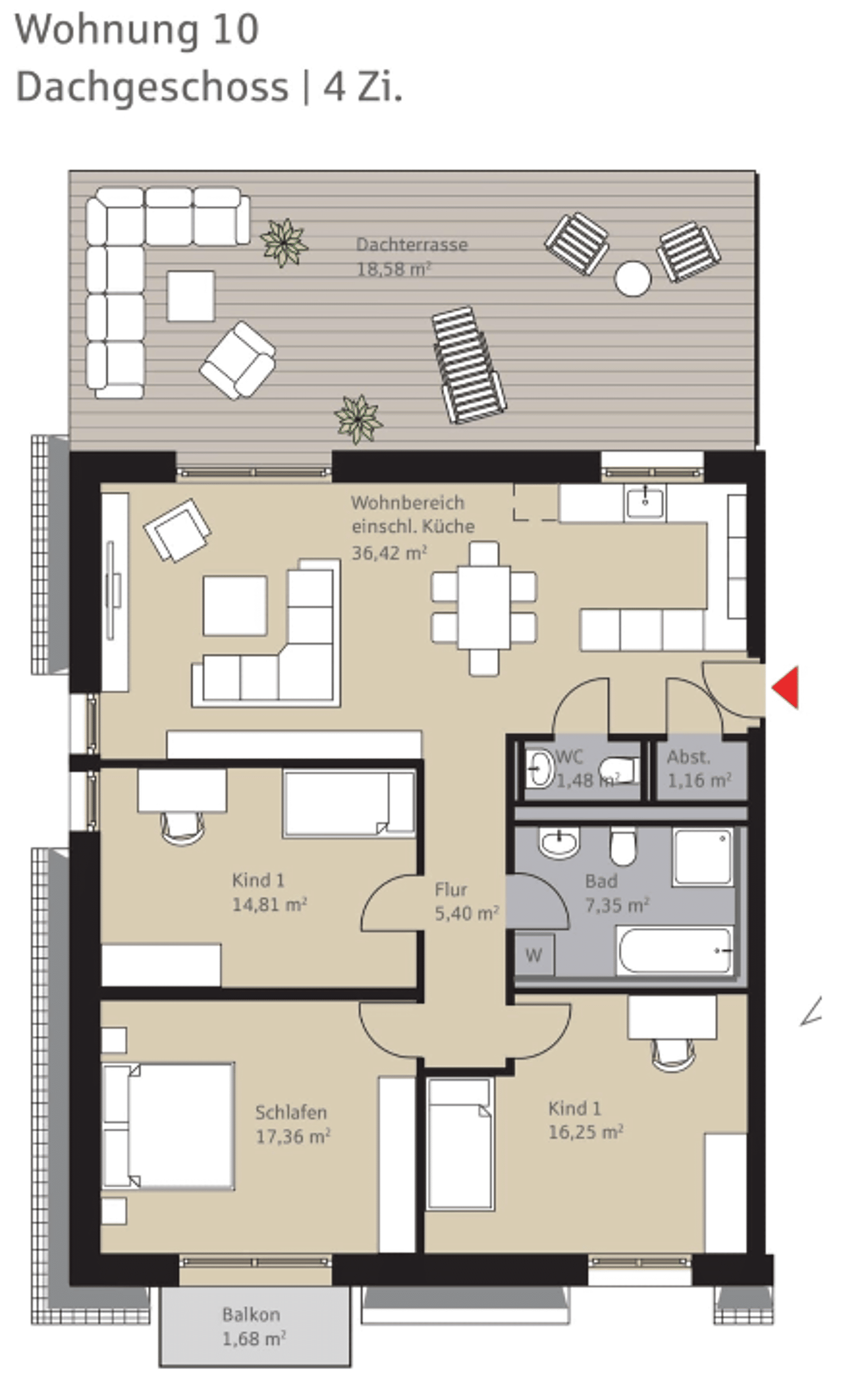 Penthouse in 22848 Norderstedt mit 120,49 m² kaufen