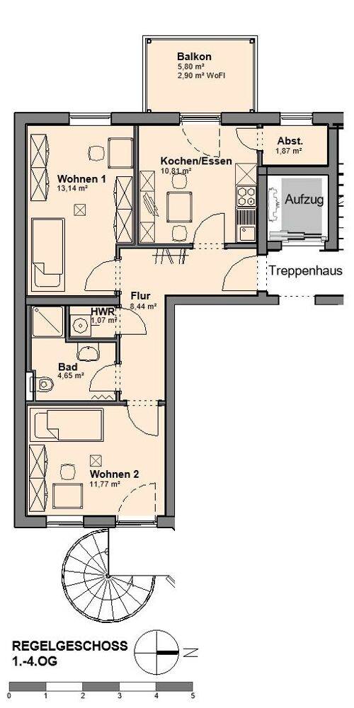 // ZENTRUM // 2 ZIMMER MIT EBK u BALKON // ab 01.09.2026 // – Leipzig – Vorschaubild 3