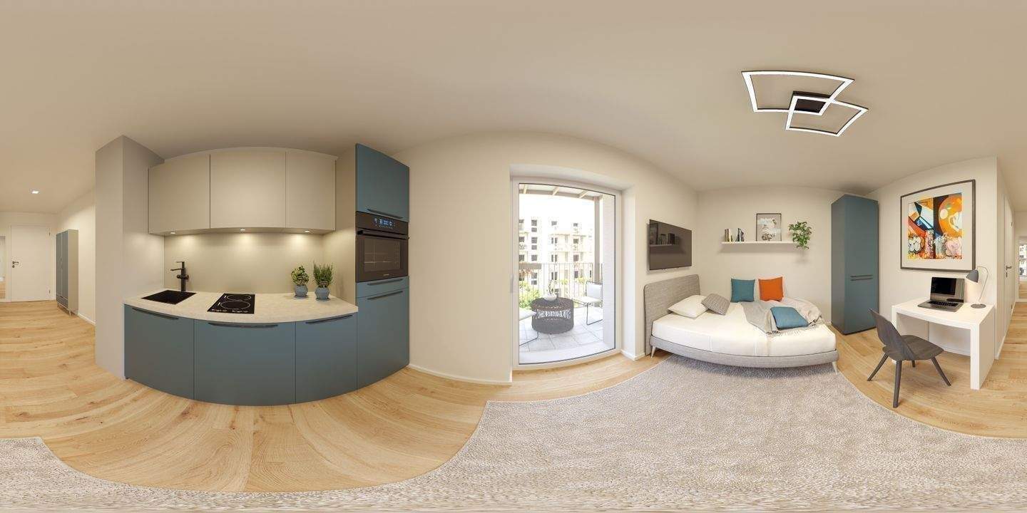 Kapitalanleger aufgepasst: Modernes Microapartment im Neubau – Balkon, Möblierung & TG inklusive – Fürth – Vorschaubild 3