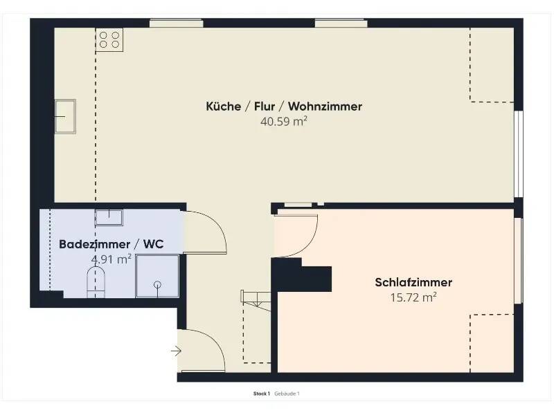 Helle 2-Zimmer Dachgeschosswohnung in Allmannsweiler