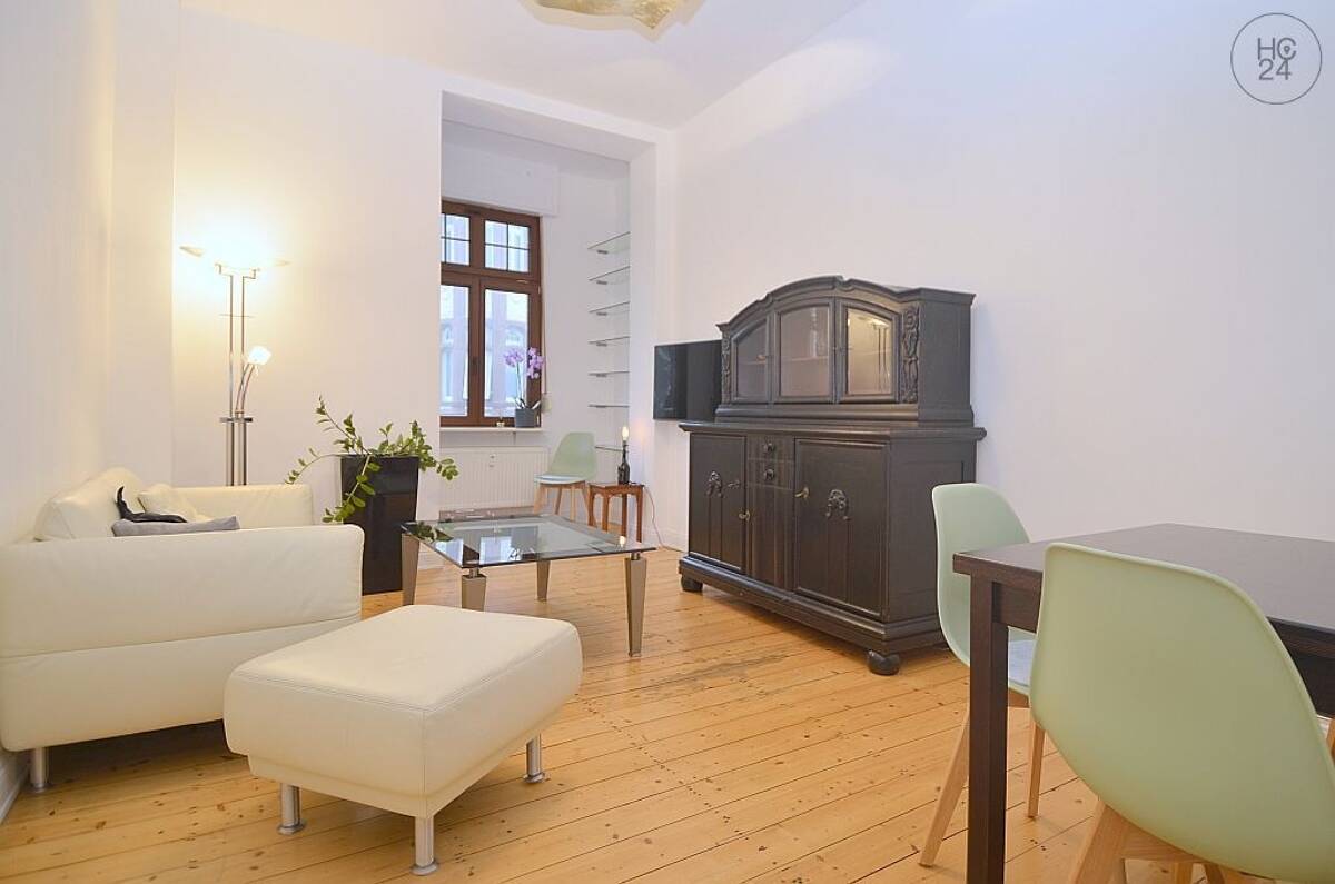 Schicke möblierte 2-Zimmer Altbau-Wohnung mit Balkon und Glasfaser in Wiesbaden Biebrich – 65203 Wiesbaden – Bild 1 von 9