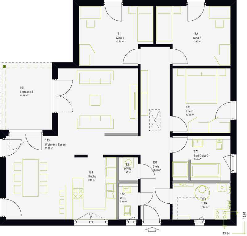 Barrierefrei, altersgerecht und modern. Bungalow vom Marktführer – Wolfsburg – Vorschaubild 2