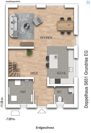 Willkommen Zuhause in Ihrer traumhaften Doppelhaushälfte mit ca. 116 m² Wohnfläche auf einem sonnigen, ca. 430 m² großen Grundstück. – 22559 Hamburg – Vorschaubild 7