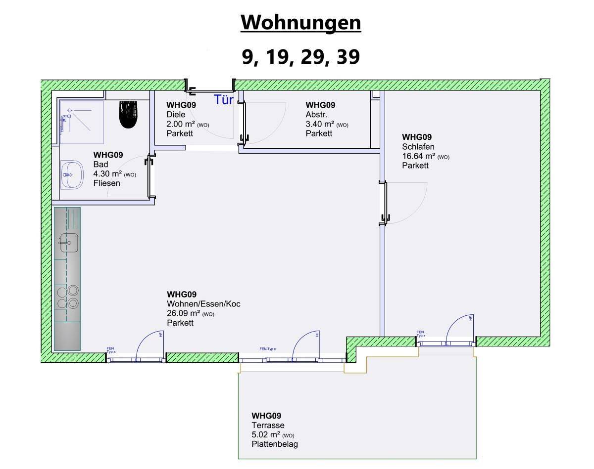 Helle Wohnung im KFW 40 Energiesparhaus - Steuern sparen durch Sonderabschreibungen – 54294 Trier – Bild 1 von 9