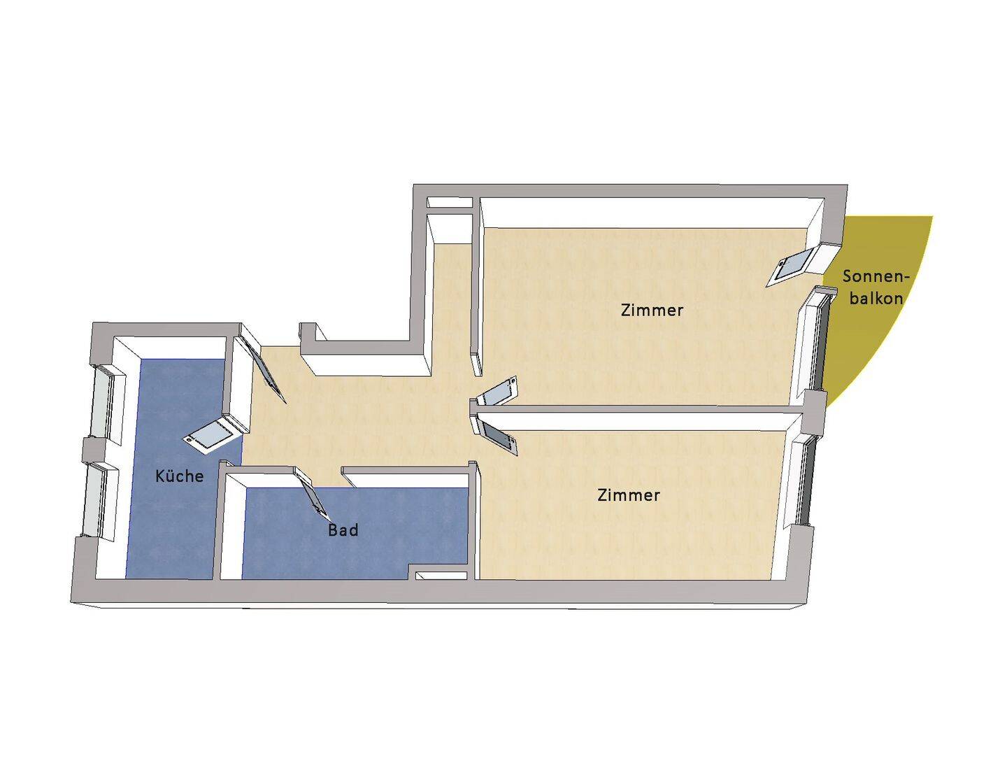 IMMOBERLIN.DE - Trendlage Kollwitzkiez! Sehr attraktive Wohnung mit Südbalkon & Lift – Berlin – Vorschaubild 9