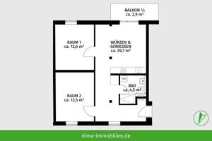 KfW-40-Neubau nähe Volkspark! Kompakte Whg. mit Süd-Balkon, Parkett, Kellerabteil, Aufzug u.v.m. – 4229 Leipzig – Vorschaubild 2