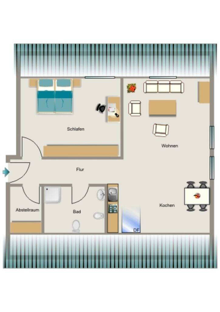 Kleine 2-Zimmer-Wohnung in Moers Meerbeck für Sie! – Moers – Vorschaubild 2