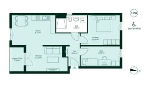 Barrierefreie Eigentumswohnung mit Loggia in Südausrichtung mit pflegeleichtem Designerboden – 40597 Düsseldorf – Vorschaubild 8