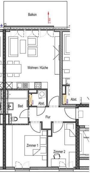 Komfort trifft Stil - sonnenverwöhnte 2,5-Zi.-Wohnung mit Einbauküche – 65197 Wiesbaden – Vorschaubild 2