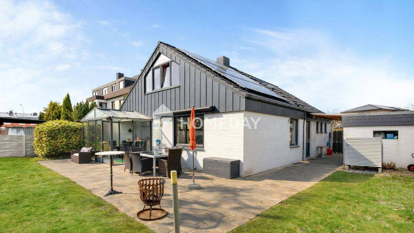 Nachhaltiger Wohntraum: Modernisiertes Familienidyll mit Wintergarten, Sauna & Wärmepumpe
