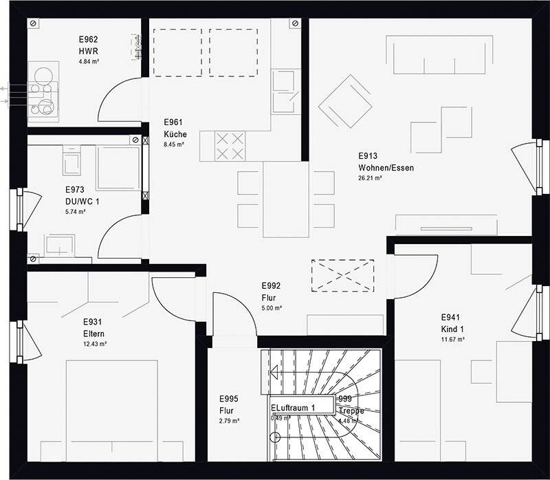 Dieses Mehrgenerationenhaus vereint zwei Wohnungen unter einem Dach. Unser TrendStyle 16.0.S als Ausbauhaus!!! – Nanzdietschweiler – Vorschaubild 5