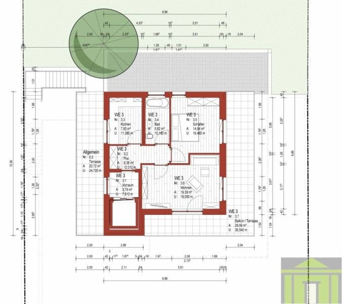 Penthousewohnung mit Terrasse (Aufzug), PKW Stellpl. Würzburg Frauenland Mit zinsgünstigem KFW Darlehen, Tilgungszus... – 97074 Würzburg – Bild 1 von 1
