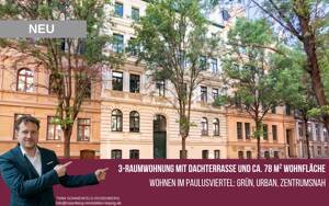 Altbauflair und Dachterrasse: Charmante 3-Raumwohnung in Halle (Saale)