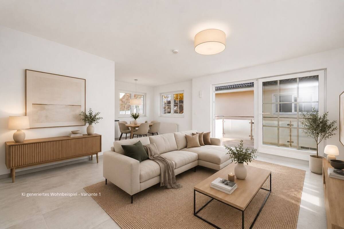Sofort verfügbar - Moderne 4-Zimmer-Wohnung mit Westbalkon in München-Trudering – 81827 München – Bild 1 von 9