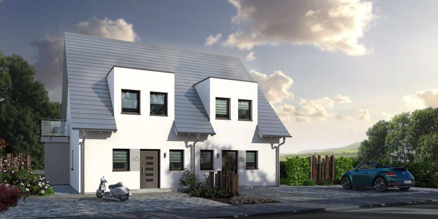 Modernes Doppelhaus "Double 1" - Raumwunder mit flexibler Ausbaureserve und zeitgemäßem Komfort – Forbach – Bild 1 von 8