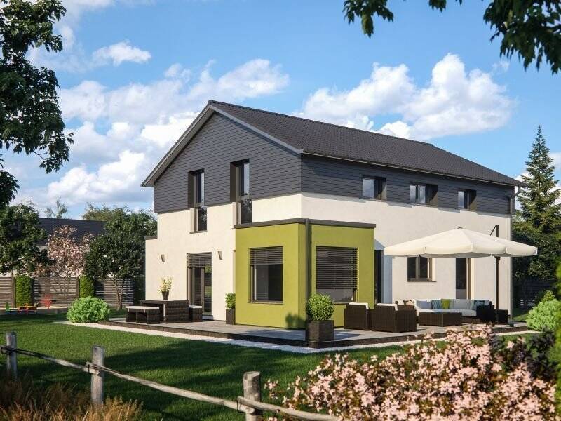 So sieht Satteldach-Architektur heute aus! Ihr neues QNG Einfamilienhaus! – Niederstetten – Bild 1 von 6